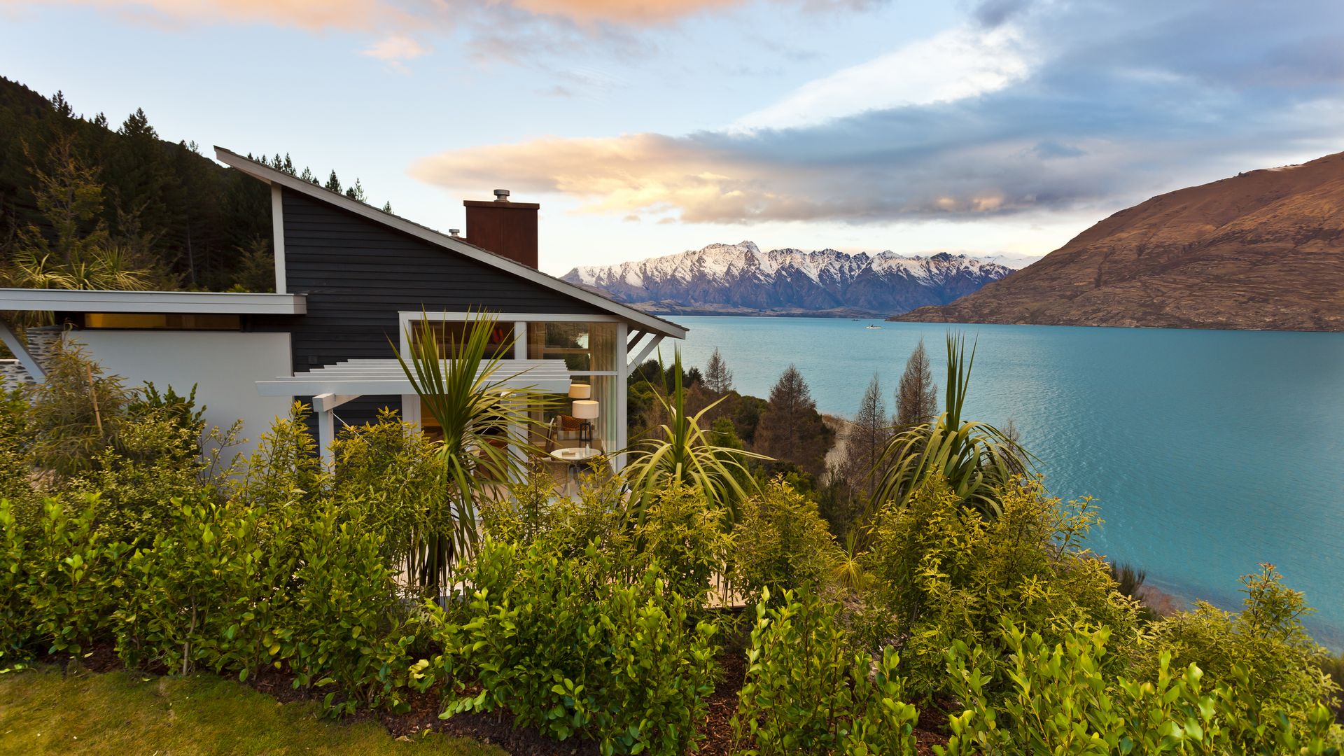 Outside Matakauri Lodge